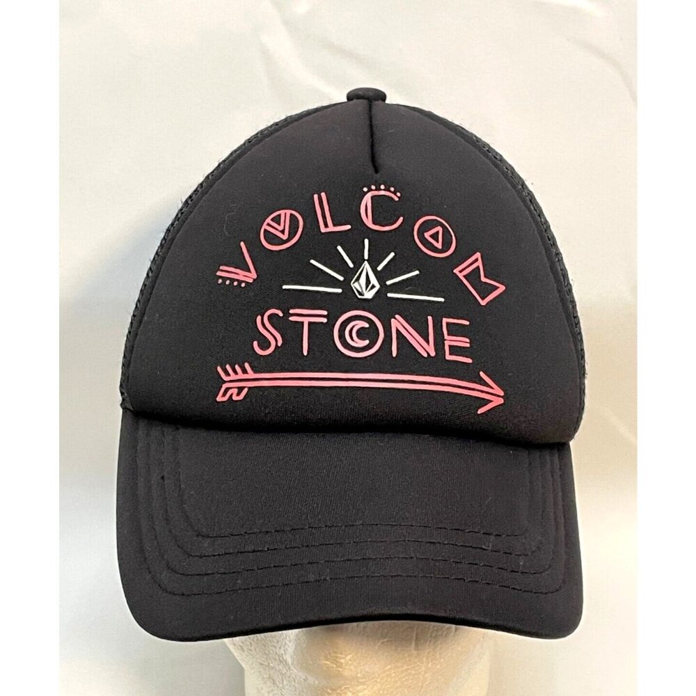 Volcom Stone trucker mesh hat 6 1/2" snap back black